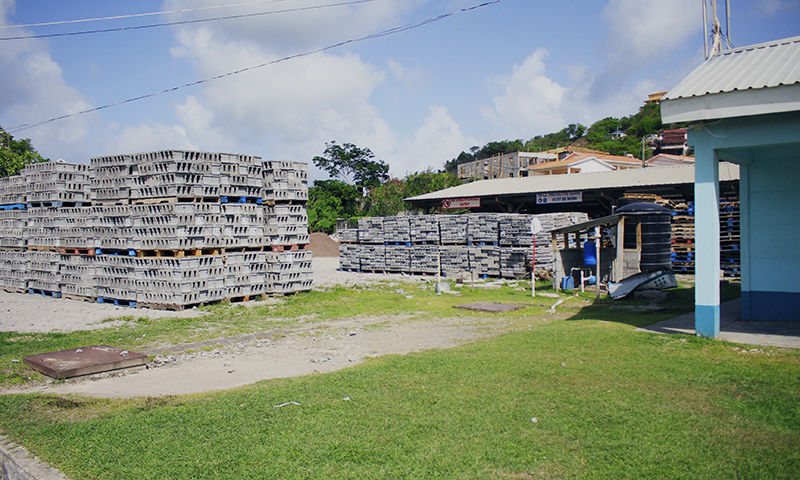 Concrete blocks at the HAG production yard